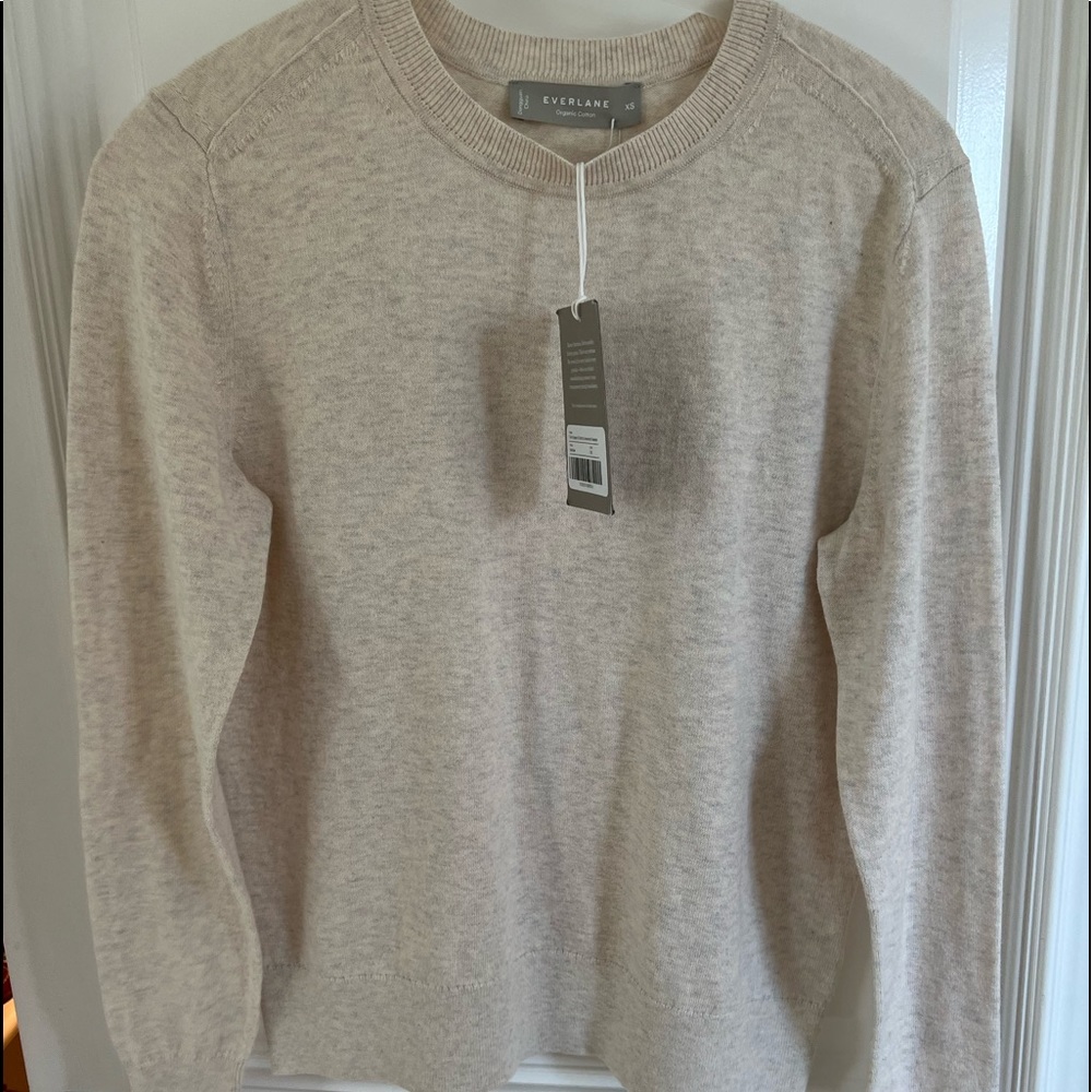 NWT Organic Cotton Crewneck Sweater Marble Color xsmall